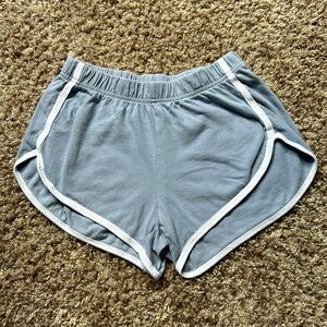 Aeropostale Classic Retro Shorts, Small, Light Blue with White Trim